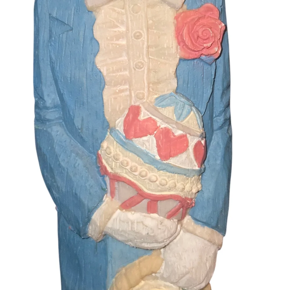 ABC Distributing Pair of 2 Brian & Frances Easter‎ Bunny Pencil Figurines 12